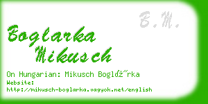boglarka mikusch business card